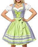 Dirndl Kleid Kostüm mit Herzausschnitt Schleife Schnürung und...