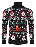 COOFANDY Norweger Pullover Hässlicher Weihnachtspullover Baumwolle...
