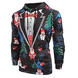 EMAlusher Hässlicher Weihnachtspullover Herren - Modischer Pullover...