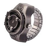 Eosnow Flip-Up Cover Quarz Ring Uhrenring Uhr Anime Muster für...