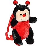 alles-meine.de GmbH 2 in 1: Rucksack + Kuscheltier Marienkäfer -...