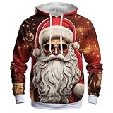 2024 Weihnachtspullover Herren Rentier Lustig 3D Hoodie Sweatshirts...