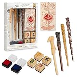Harry Potter Zauberstab Kinder Stifte Set, Hogwarts Haus Stempel...