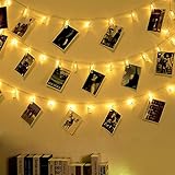 Fulighture Lichterketten für Fotoclips, Klammern Lichterkette 6M 40...