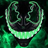 Balinco LED Venom Maske mit 3 Leuchtmodi - perfekt für Techno DJ |...