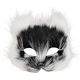 ABOOFAN Kostümzubehör Therian-Maske Katzenmaske Pelz-Fuchs-Maske...