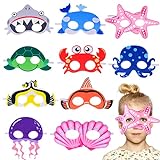 FORMIZON 10 Stück Ozeantiere Filz Masken, Meerestier Masken für...
