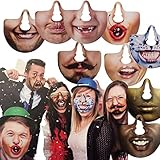 Bada Bing 15er Set Nasenmasken Party Maske Gesichter für Erwachsene...