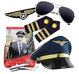 TK Gruppe Timo Klingler Pilot Set Kapitän Fasching Karneval für...