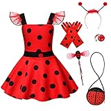 vamei Ladybug Kostüm Mädchen Marienkäfer Kostüm Prinzessin Kleid...