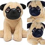 Supersüß Sitzender Mops Plüschhund ca. 20 cm x 15 cm x 13 cm,...