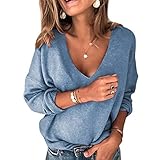 ORANDESIGNE Damen Mode Pullover übergroße Lose Langen Ärmeln...