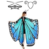 Aemiy Damen Schmetterling Faschingkostüme Schmetterling Schal Flügel...