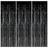 3 Stück Metallic Tinsel Vorhänge, Folie Fransen Vorhange, Schimmer...