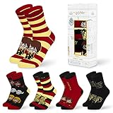 Harry Potter Socken Damen, 5er Pack Lustige Socken für Damen,...