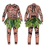 WeQiu Maui-Kostüme für Erwachsene, Moana Maui, T-Shirt/Hose,...