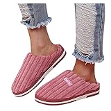 Dasongff Hausschuhe Damen Plüsch Memory Foam Pantoletten Winter...