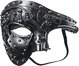 molezu Schwarze Steampunk Phantom Mechanische Venezianische Maske für...