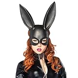 KULTFAKTOR GmbH Verruchte Bunny Halbmaske Hase schwarz Einheitsgröße