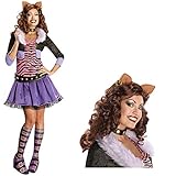 Savahe Monster High Clawdeen Wolf Kostüm & Perücke Damen / Karneval...