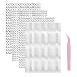 4 Blatt Strasssteine selbstklebend, Größe Mixed Strass Aufkleber...