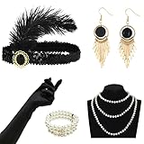 WuikerDuo 20er Jahren Zubehör Set,Gatsby Accessoires,1920s...
