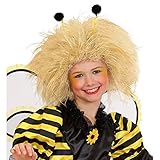 Amakando Wuschelkopf Perücke Biene Kinderperücke blond Gelbe Wuschel...