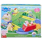 Peppa Pig Hasbro Peppas lustige Stadtrundfahrt, Spielset mit Schiene,...