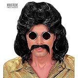 Widmann - Perücke mit Bart, 70er Jahre, Disco, Karneval, Mottoparty,...