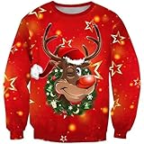 2024 Hoodie Herren Pullover Lustige 3D Weihnachten Pullover Merry...