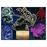 demon Slayer 5 In 1 3d Illusion Lampe Nachtlicht Kinder Touch Mit...