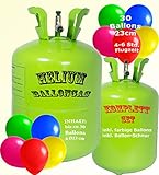 trendmile Premium Helium Ballongas Set - Heliumflasche für 30 Ballons...