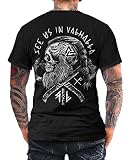 See us in Valhalla T-Shirt Vikings Ragnar Odin Skull Wikinger Celtic...