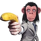 Shark Chili Schimpanse Maske Affe Kopf Maske für Halloween Kostüm...