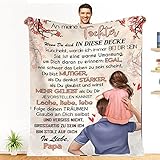 Personalisierte Kuscheldecke an Meine Tochter Von Papa, Super Weiche...