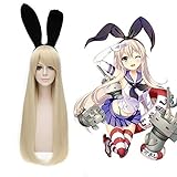 80cm hellgoldenes Kunsthaar Kantai Kollektion Kancolle Flotte Mädchen...