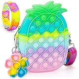 iTechjoy Pop bumpli It Fidget Spielzeug Tasche, Regenbogen Popit...