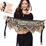 NEPAK 3 Stück Damen Bauchtanz Hüfttuch,Bauchtanz Gürtel,Belly Dance...