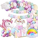 Geburtstagsdeko Mädchen Einhorn Deko Kinder, Kindergeburtstag Deko...