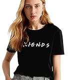 Beste Freundin Damen T-Shirt Friends Logo Print Spruch BFF - 1x...
