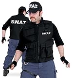 KarnevalsTeufel SWAT Weste für Erwachsene 1-TLG. Weste schwarz mit...
