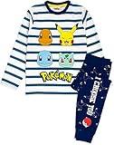 Pokemon Pyjamas Pikachu Charaktere Kinder gestreiftes T-Shirt & Hose...