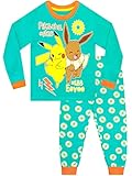 Pokémon Unisex Kinder Pikachu und Eevee Schlafanzug Langärmelige...