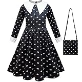 SINSEN Wednesday Addams Kleid für Kinder Wednesday Addams Family...