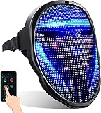 Molezu Led Maske, programmabile tramite Bluetooth, motivo adattabile,...