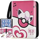 Karten Sammelkarten Album, Kartenhalter-Album mit 4 Pockets 400 Karten...