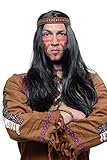 WIG ME UP - LM3049-P103 Perücke Indianer Indianerin schwarz