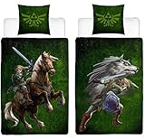 Familando Wende Bettwäsche-Set The Legend of Zelda, 135x200 cm 80x80...