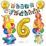 Geburtstag Folienballon 6, Kindergeburtstag Deko, Luftballons...