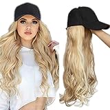 SEGO Haar Extension mit Baseballmütze Wig Haarverlängerungen Gewellt...